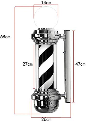 Amazon.co.jp: サインポール 大 インテリア 理容店 理髪店 LED